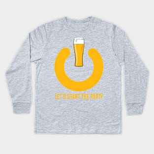 LET'S START THE PARTY Kids Long Sleeve T-Shirt